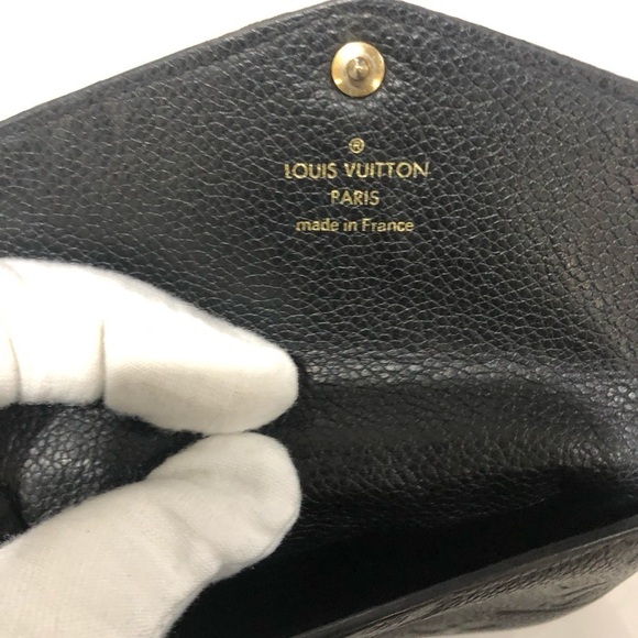 Authentic Louis Vuitton Black Empriente Leather Key Pouch Black Noir Wallet - Picture 9 of 10